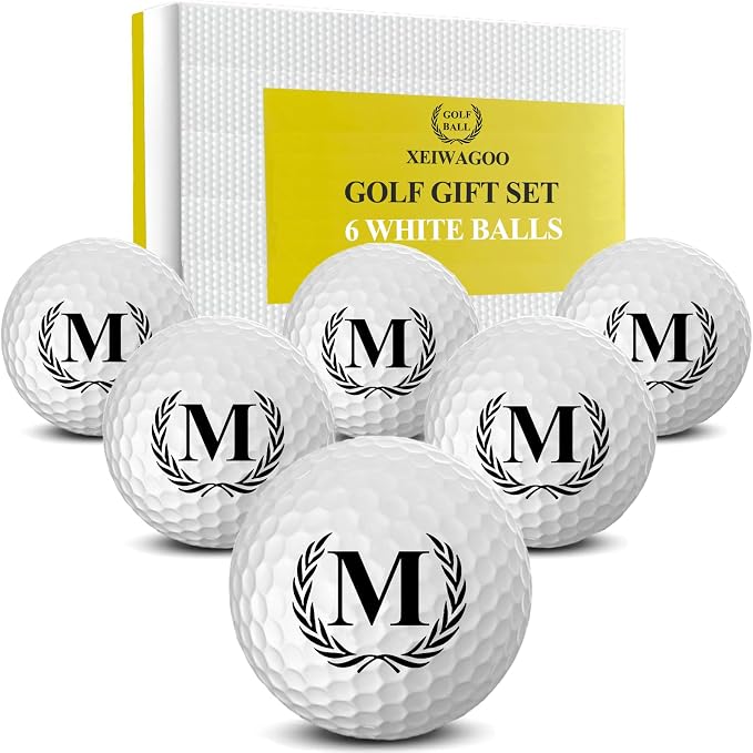 Golf Gifts for Men, Unique Initial on Personalized Golf Balls by Xeiwagoo