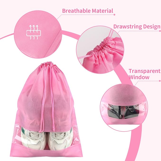 20 Pack Shoe Bags for Travel, Large Travel Shoe Bags for Packing - Image 3