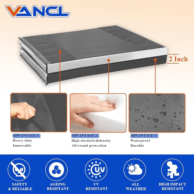 Gym Padding Wall Pads for Gym Wall Mats Basketball Wall Padding 2" Thick Foam - Image 3