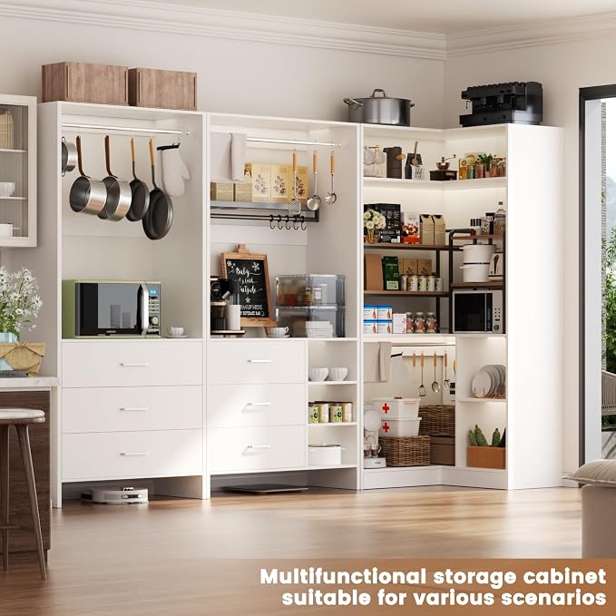 Aheaplus Closet System with 3 Sets, 86.8" Closet Organizer System with 6 - Image 7