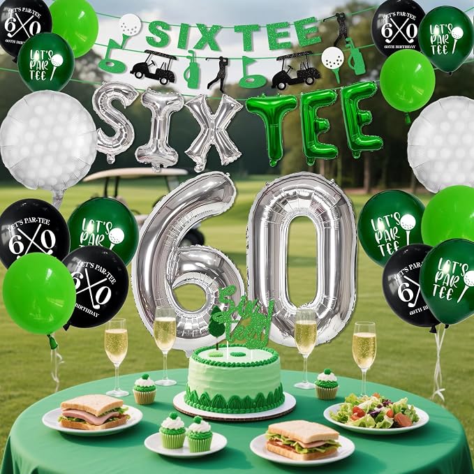 60th Birthday Decorations, Golf Themed 60th Birthday Party Decorations Gifts - Image 4
