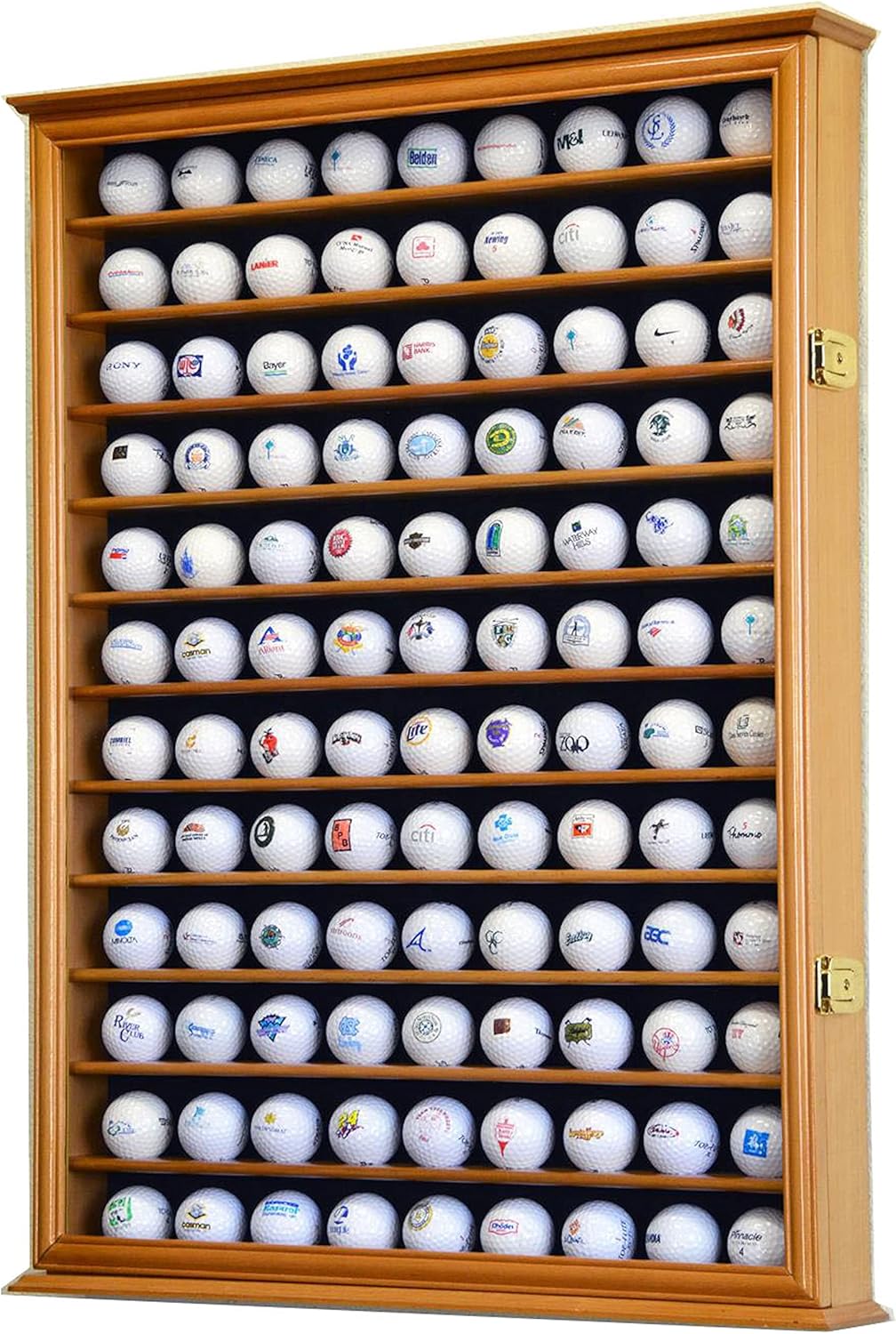108 Golf Ball Display Case Cabinet (Oak)