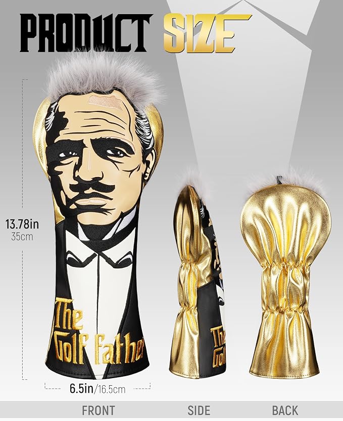 The Golf Father Golf Club Covers, Driver Fairway Hybrid Headcover, Funny Putter - Image 6