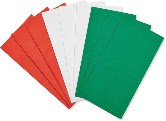 American Greetings Christmas Tissue Paper Bulk, 125 Sheets (Red, White, Green, 20" x 20") for Birthdays, All Occasions, Gift Bags, Boxes, Gift Wrap, Christmas Crafts, Paper Flowers, Pom Poms, and More