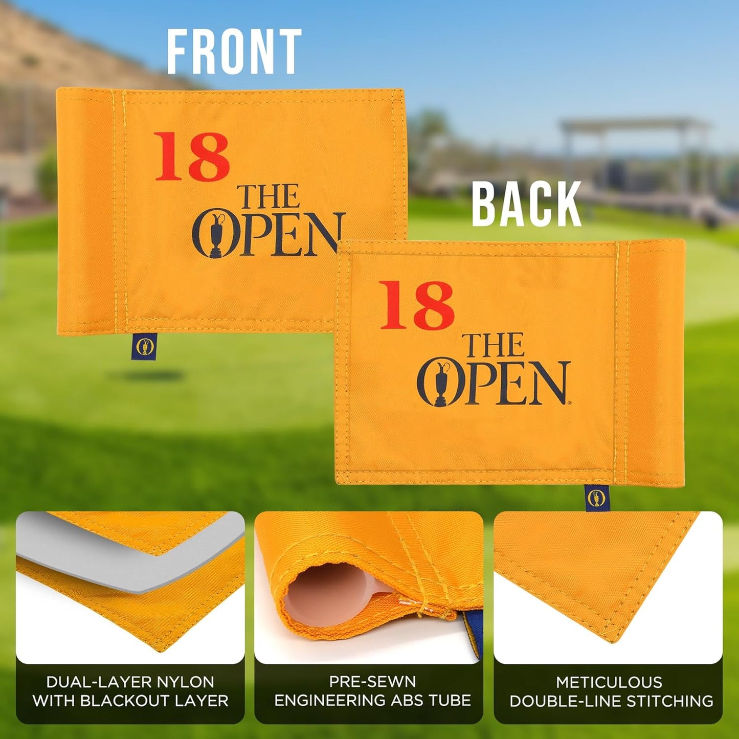 2025 Themed Mini Golf Flag, 8x6 Inch, Double-Sided Silk-Printed, Durable 420D Nylon, Ideal for Backyard Practice Putting Green