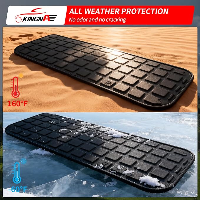 Floor Mats Compatible with GTW Mach1 Golf Cart TPE All Weather Rear Foot - Image 3