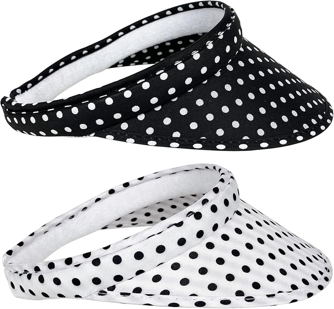 2 Pack Sun Visor Hats Women Men Clip On Wide Brim Visors Hat Outdoor Sports by kejea