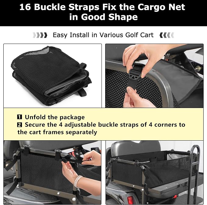 Golf Cart Cargo Mesh Organizer Compatible - Image 5