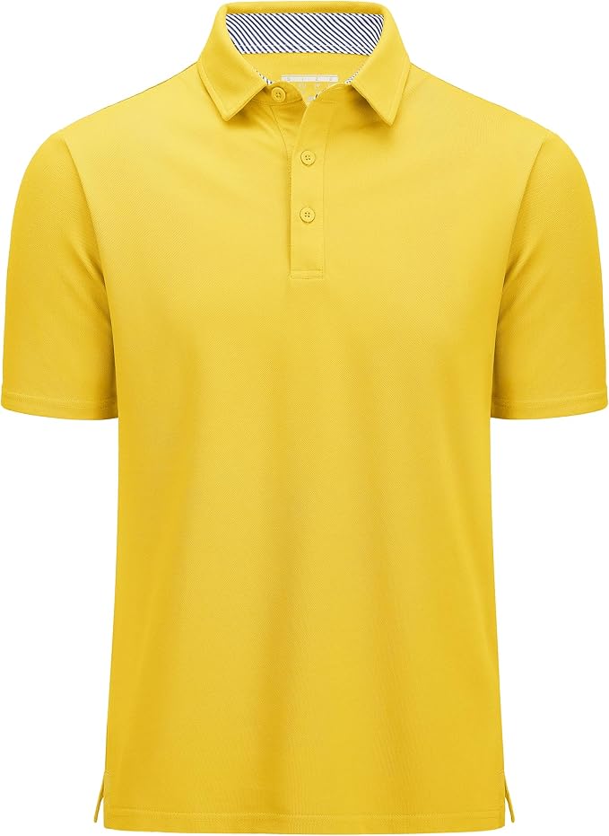 MAGCOMSEN Men's Polo Shirts Short Sleeve Cotton Pique 3 Button Classic Fit by MAGCOMSEN