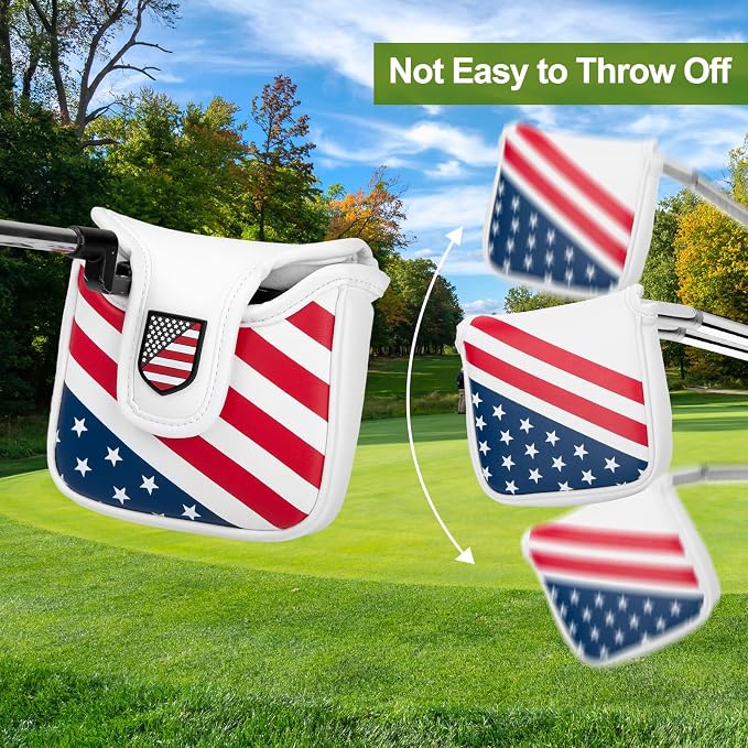 Golf Putter Cover USA Mallet Putter Headcover - Image 5