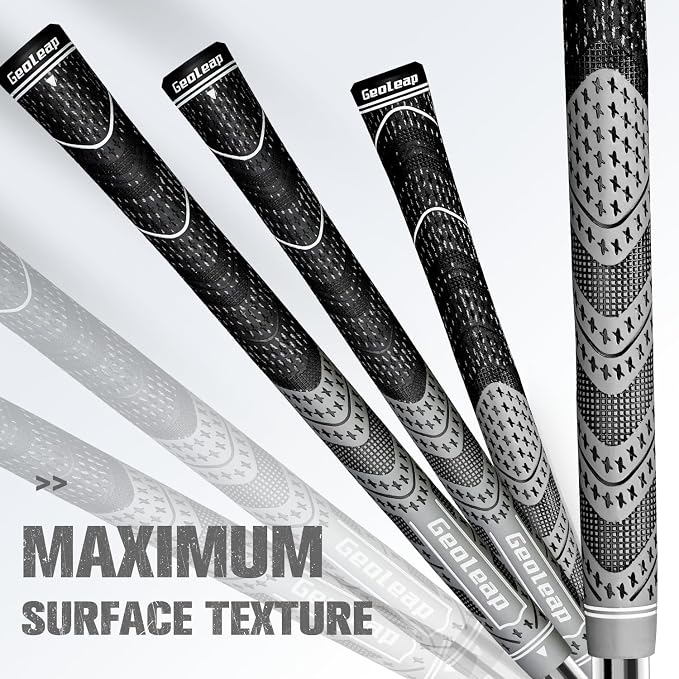 Geoleap Golf Grips Set of 13- Cord Rubber Compound Material, Hybrid Golf Club - Image 4