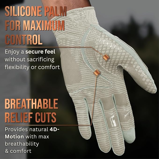Copper Tech Golf Gloves Men Right Handed Golfer or Left Handed Golfer | Copper - Image 3