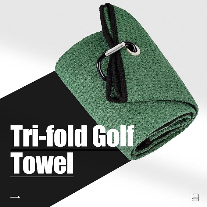Mile High Life Tri-fold Golf Towel | Premium Microfiber Fabric | Waffle Pattern - Image 2