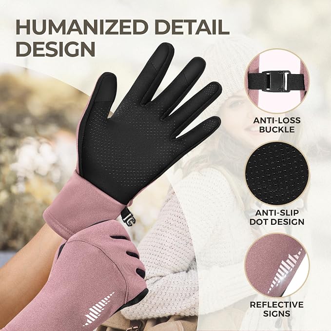 SIMARI Winter Gloves for Women, TouchScreen Water-Resistant Warm Thermal Gloves - Image 5