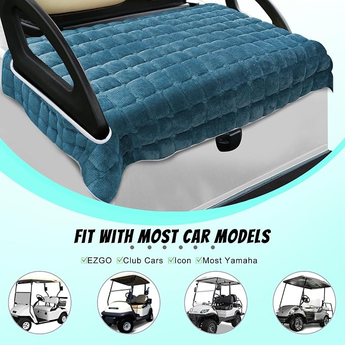 YOKYHOM Golf Cart Seat Covers, Supreme Comfort Golf Cart Seat Towel Blanket - Image 6