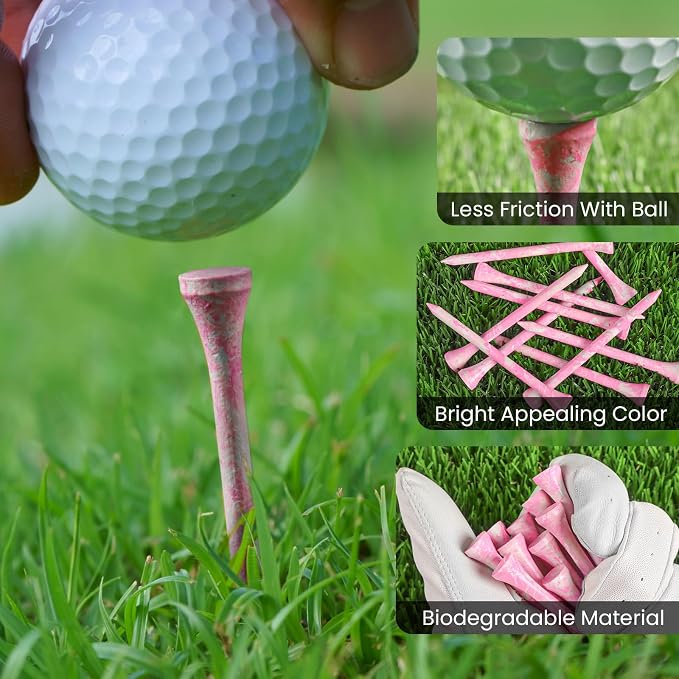 Amy Sport Colorful Golf Tees Wooden 3 1/4 2 3/4 Inch Value 18/72/180 Pack - Image 4