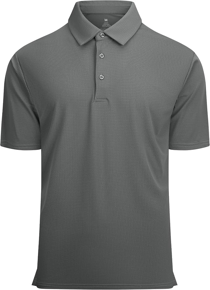 Alex Vando Mens Golf Shirt Moisture Wicking Quick-Dry Short Sleeve Casual Polo by AlexVando