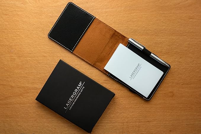 LaserGram Mini Padfolio with Notepad and Pen, Golfer Golfing, Personalized - Image 3