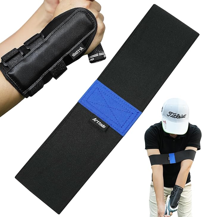 Golf Training Kit with Arm Band & Wrist Strap, Golf Swing Training Aid to by ARTTODO