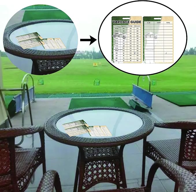 2pcs Golfers Quick Reference Distance Card Golf Club Range Estimation Cheat - Image 5