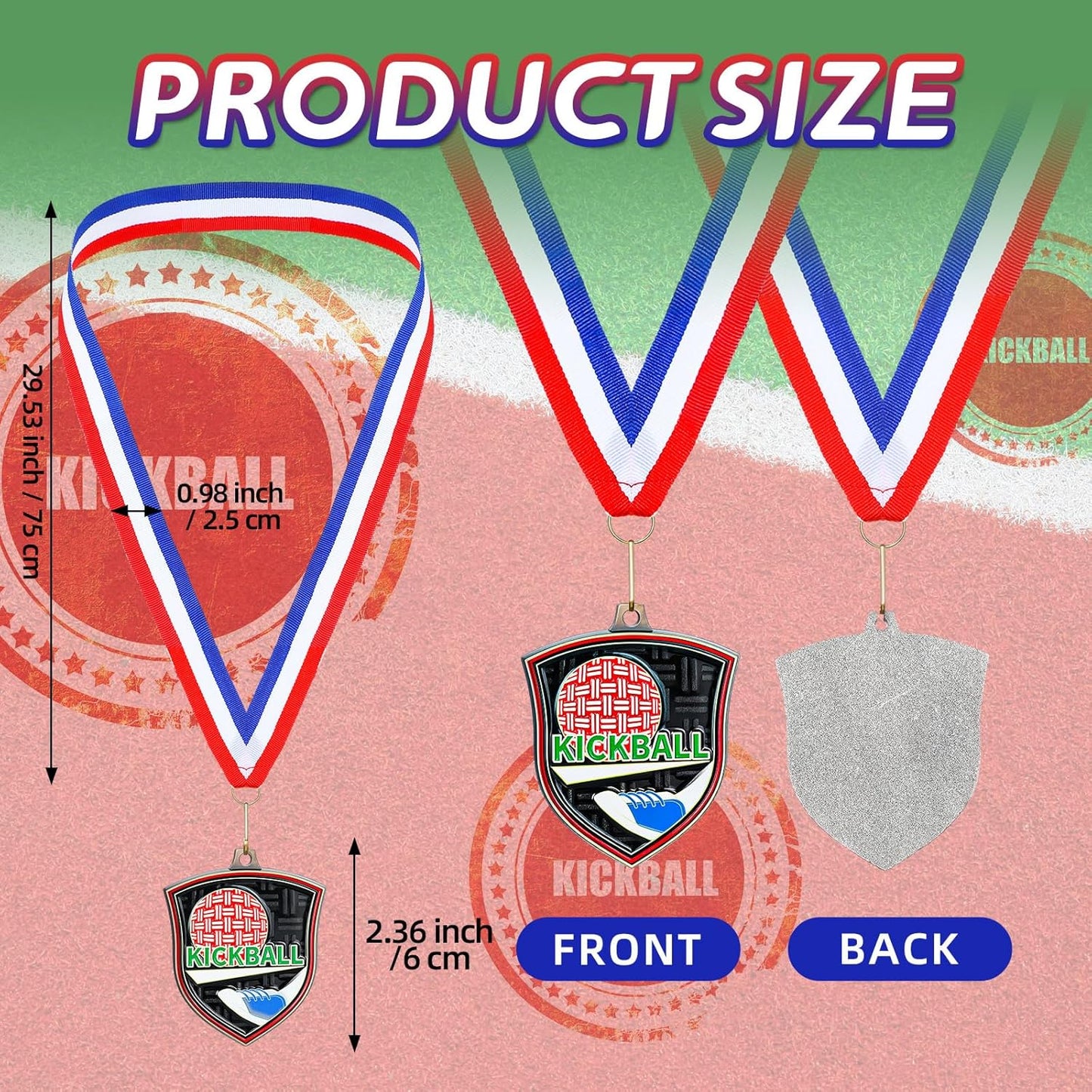 10/20 /30/40 Pcs Award Medals Bulk Sports Medals with Neck Ribbons 2.4 Inch Winner Award Trophy Prize Gift for Sports Themed Party Favors Tournaments School Match