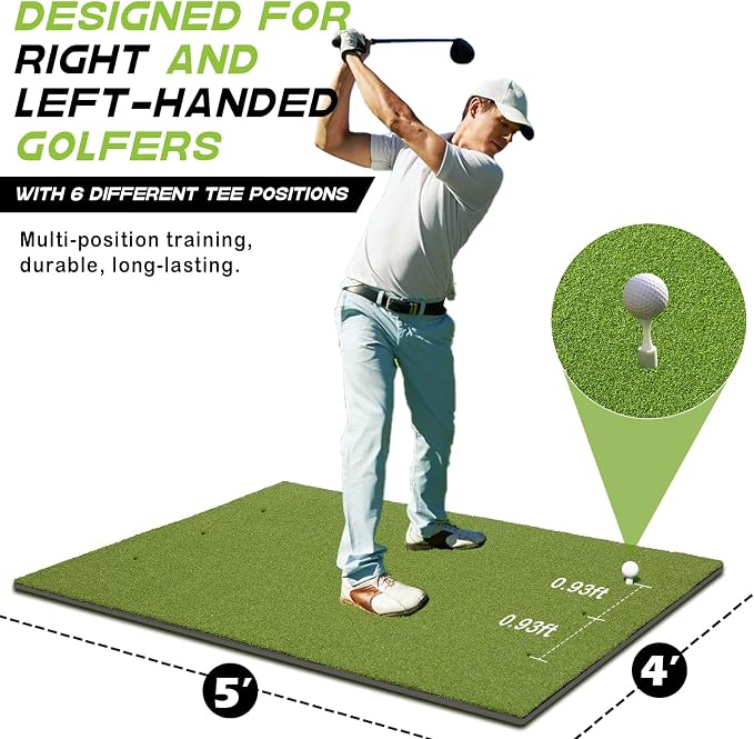 Bltend Golf Mat: 5x4ft & 5x5ft Heavy-Duty Golf Hitting Mats Practice - Image 6