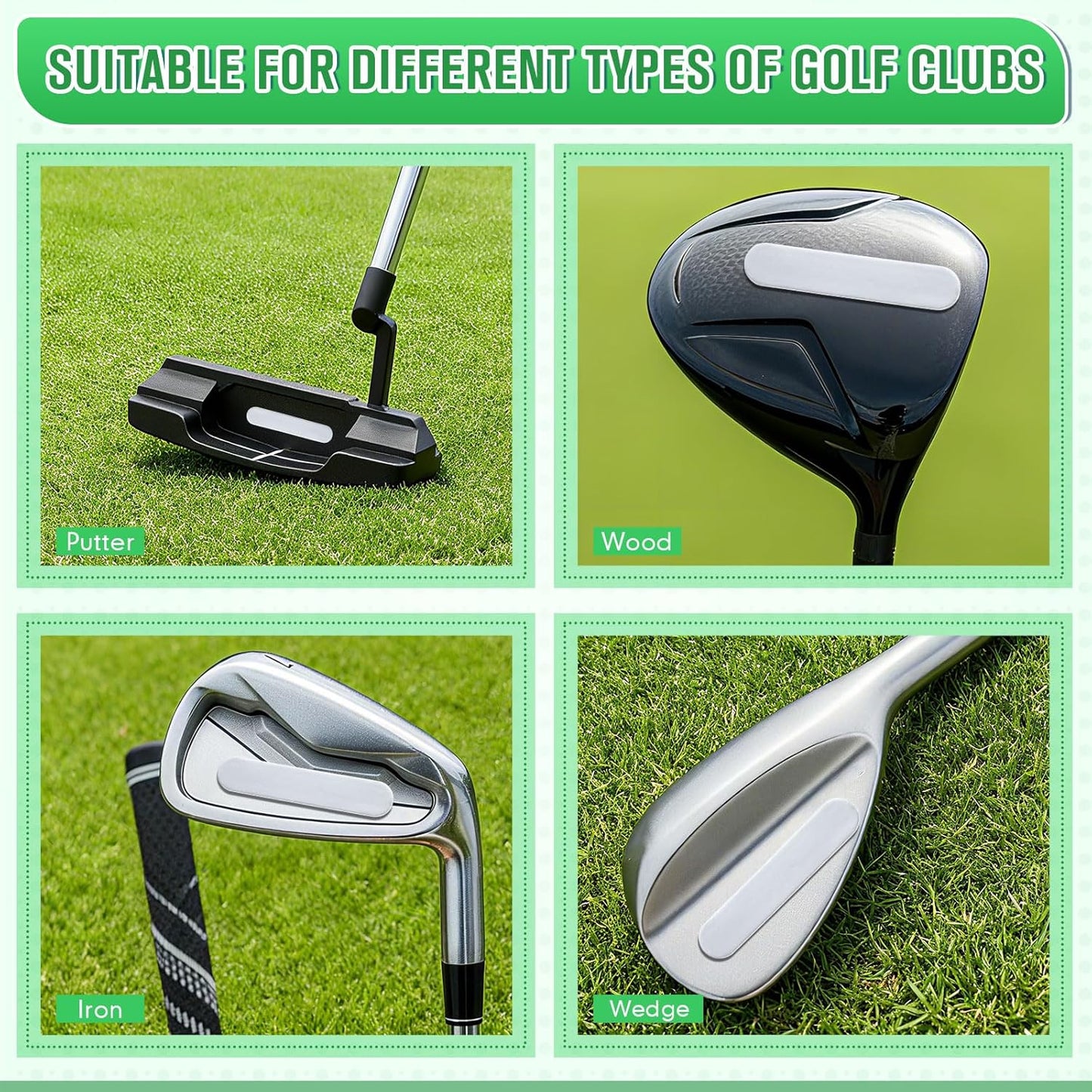 100 Pcs Golf Weighted Lead Tape 0.1 oz/ 3 g Adhesive Lead Tape Strips Add Swing Weights for Golf Clubs Iron Putter Tennis Racket Squash Racquet Adjust Weight