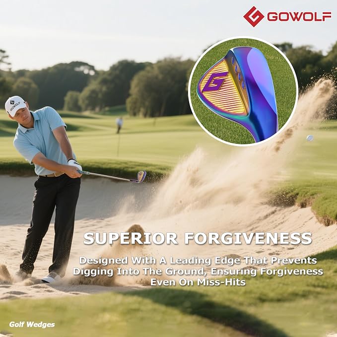 Gowolf Premium Forged Full Face Golf Wedges 50/52/54/56/58/60/69 Degree - Image 5