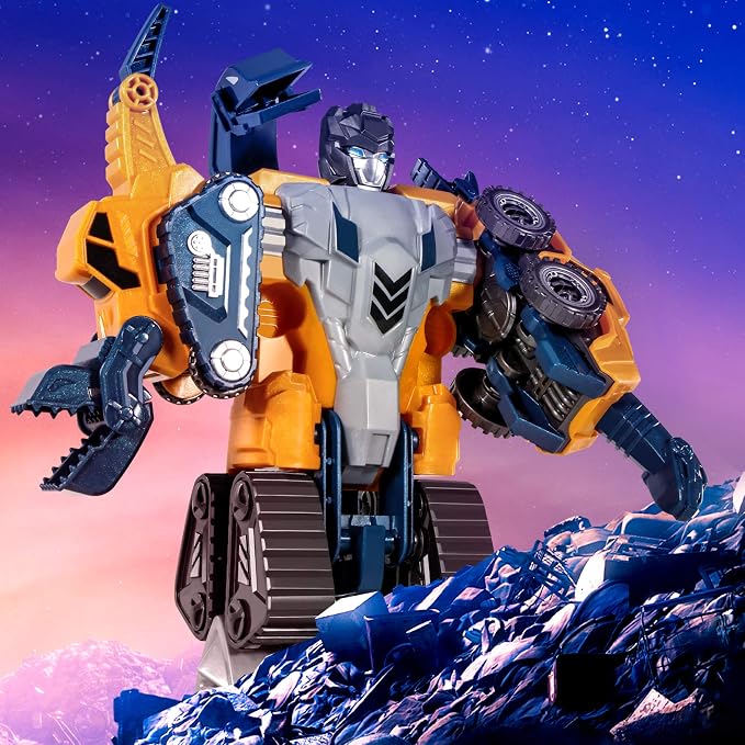 MIEBELY Toddler Robot Construction Vehicles Set – 5Pcs Transforming Robots - Image 5