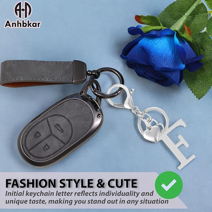 Metal Heart Alphabet Keychain for Women, Girls - Image 4