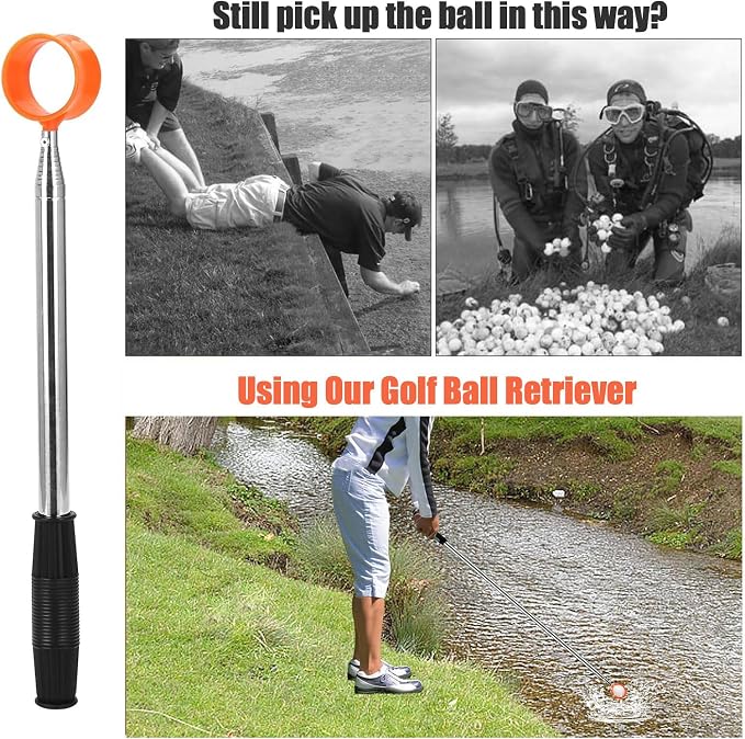 Golf Ball Retriever Telescopic, 12Ft Aluminum Alloy Golf Ball Retriever - Image 4