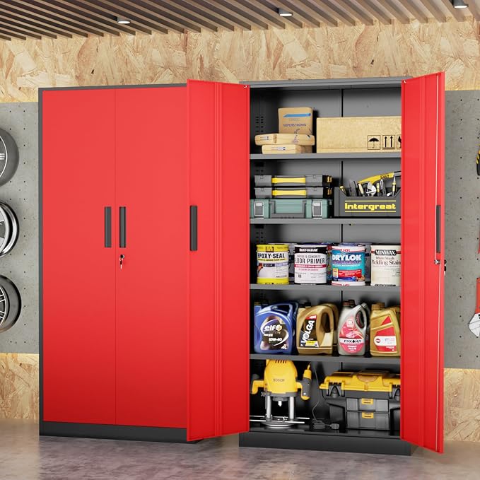 INTERGREAT Metal Storage Cabinet, Tall Metal Cabinet - Image 7
