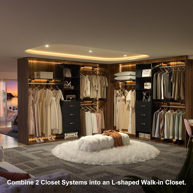 8FT Closet System, Wall Mount Bedroom Wardrobe - Image 4