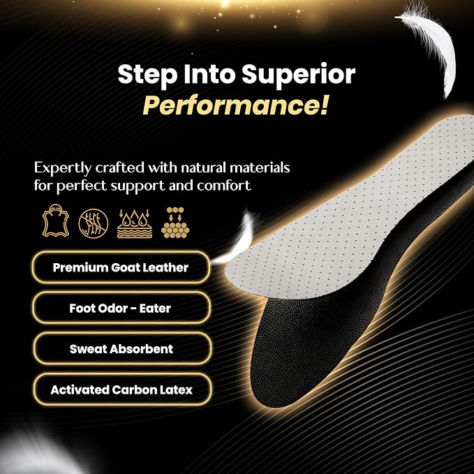 HANDARTE Premium Leather Shoe Insoles | Thin Shoe Inserts - Image 2