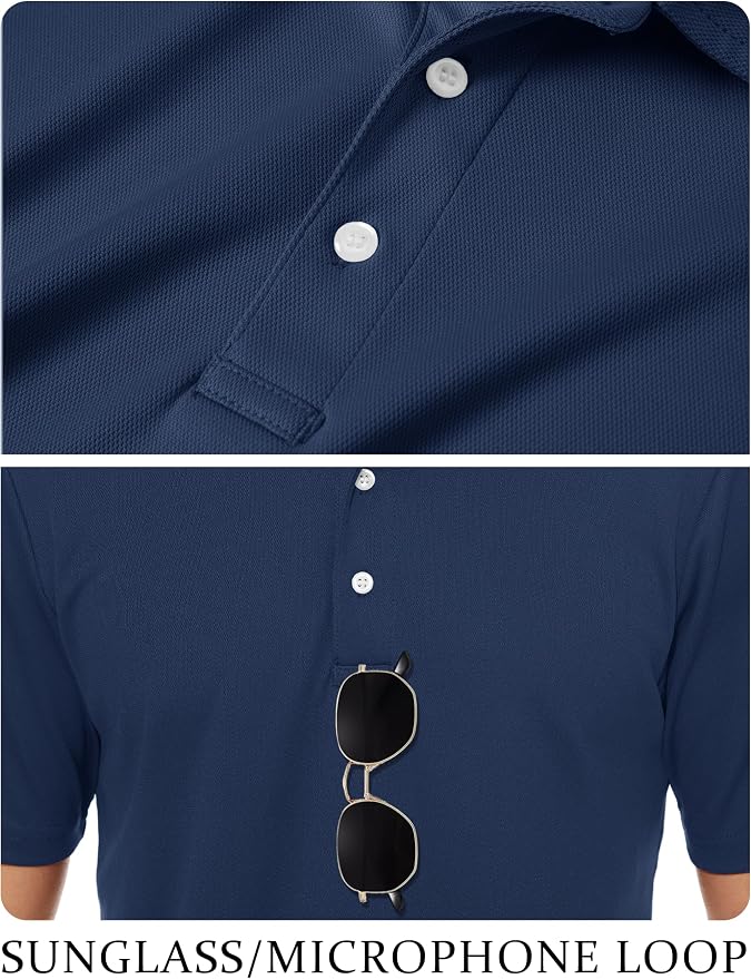 TACVASEN Mens Golf Shirt Dry Fit Mens Polo Shirts Short Sleeve Performance Golf - Image 4