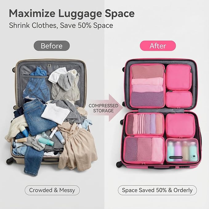 6 Set Compression Packing Cubes - Image 4