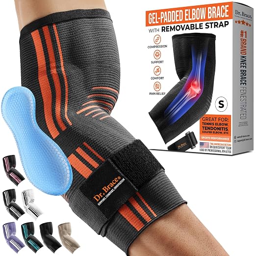 DR. BRACE® Elite Elbow Brace Support, Breathable Elbow Compression Sleeve by DrBrace