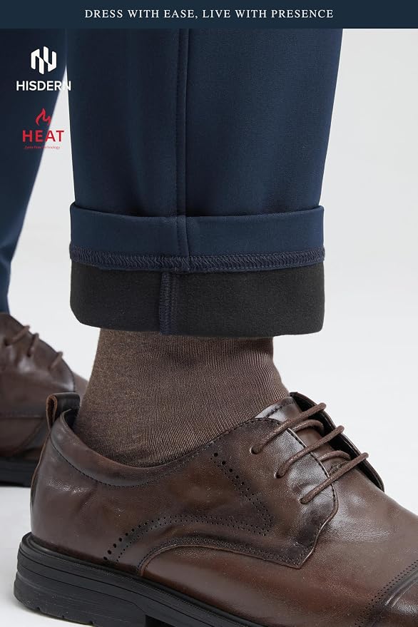 HISDERN Heat 701 Men's Thermal Golf Pants Stretch Fleece 30"/32" No Iron Comfy - Image 8