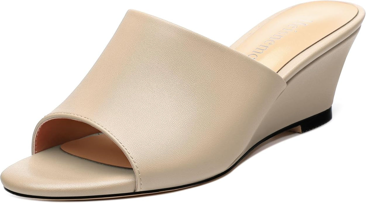 Wedge Sandals for Women Open Toe Wedge Heels Womens Matte High Heel Sandal by Heisnemca