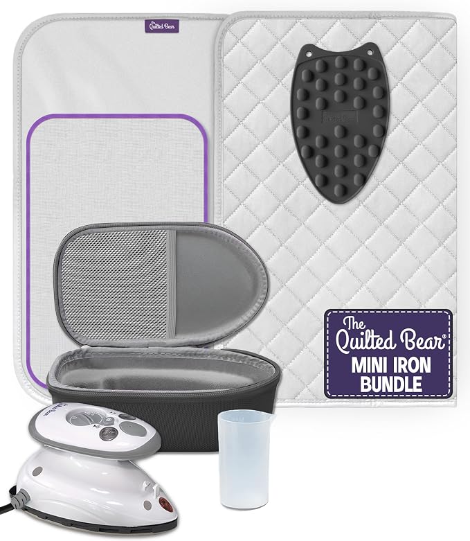 The Quilted Bear Mini Iron, Rest & Ironing Mat by TheQuiltedBearsProducts