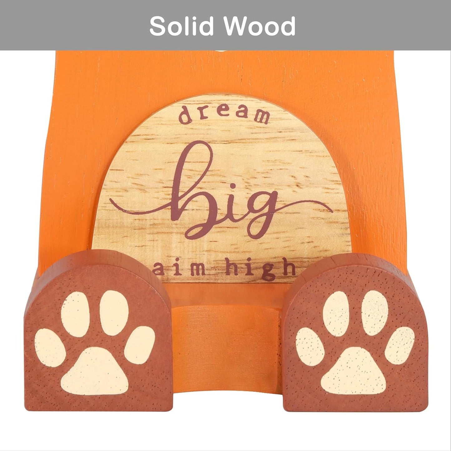 I'm Solid Wood Multipurpose Eyeglass Phone Pen & Pencil Holder Stand Stationery Desk Box Organizer Accessories Decor, Cute Home Office Desktop Decoration Birthday Graduation Gifts Fox Gifts (Fox)