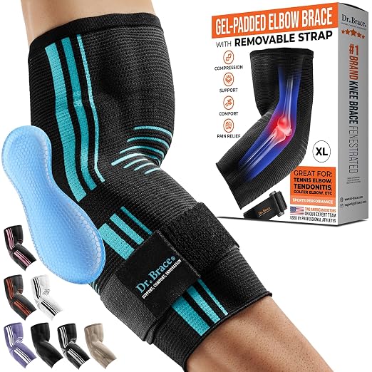 DR. BRACE® Elite Elbow Brace Support, Breathable Elbow Compression Sleeve by DrBrace