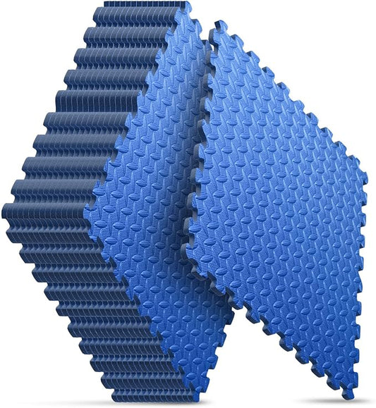 Home Gym Mat, Puzzle Exercise Mat, of EVA Interlocking Foam Floor Tiles by NazhuraGoodCompanionAtHome