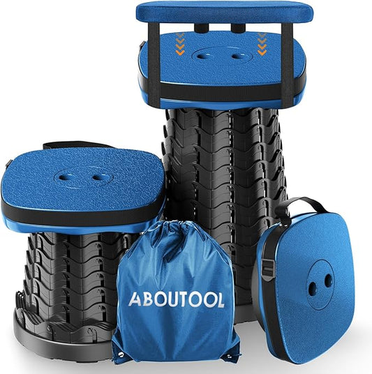 Collapsible Stool with Soft Removable Cushion & Waterproof Carry Bag by aboutool
