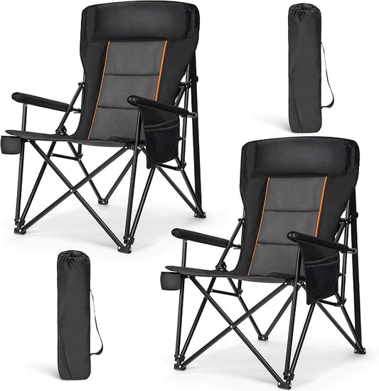 HIGH POINT SPORTS Oversized Folding Camping Chairs by HIGHPOINTSPORTS