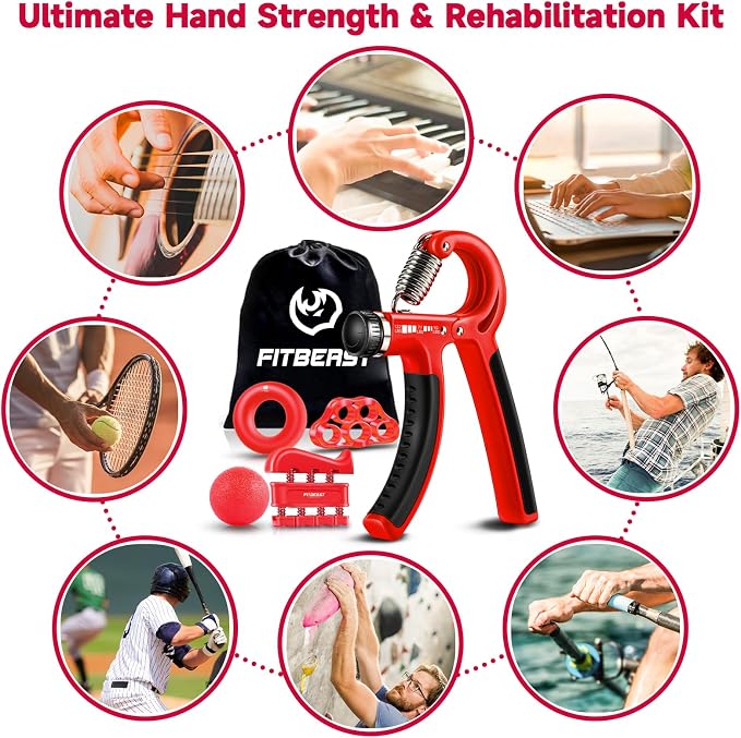 FitBeast Grip Strengthener Forearm Strengthener Hand Grips Strengthener Kit - Image 5