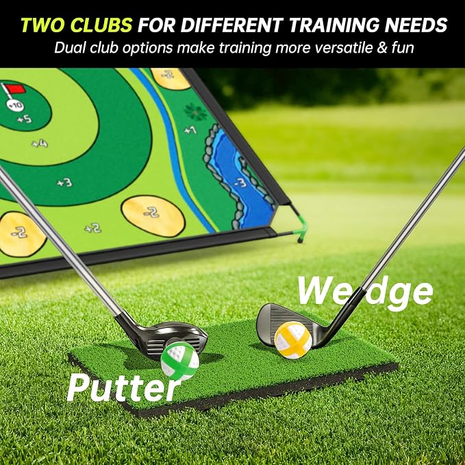 Golf Chipping Game Set, 71 X 71 in Large Golf Practice Mat - Image 2