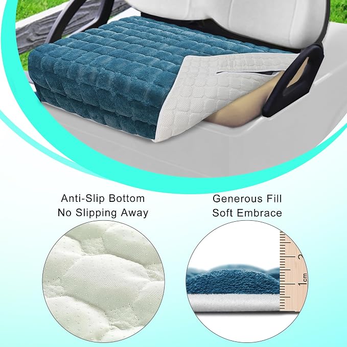 YOKYHOM Golf Cart Seat Covers, Supreme Comfort Golf Cart Seat Towel Blanket - Image 3