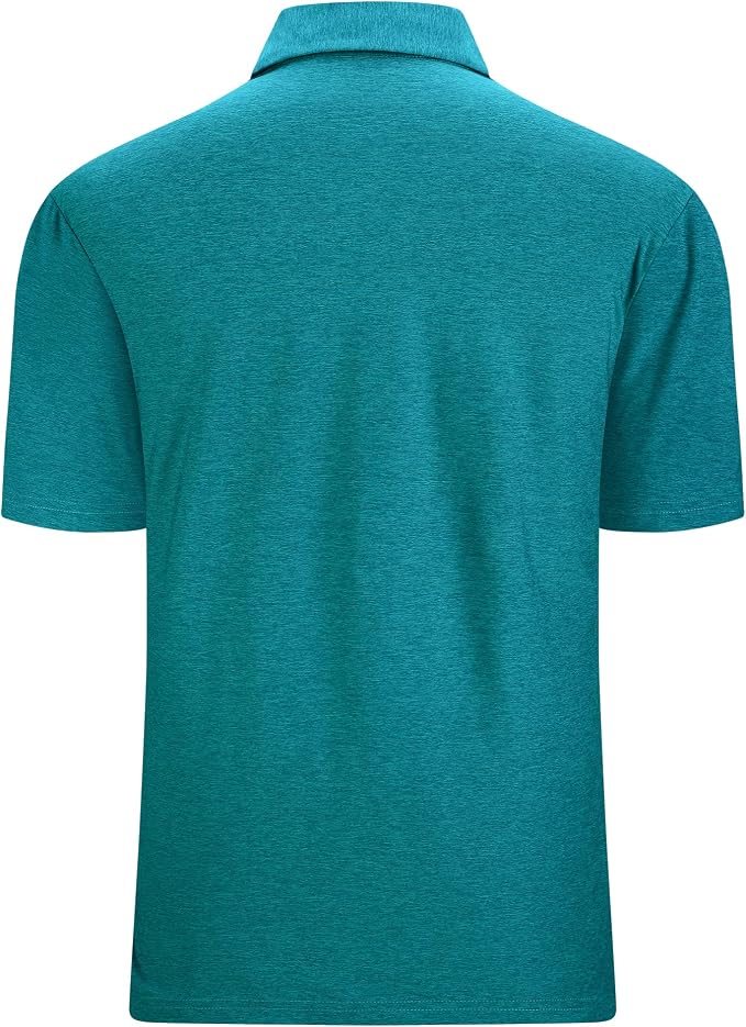 Alex Vando Mens Golf Shirt Moisture Wicking Quick-Dry Short Sleeve Casual Polo - Image 2