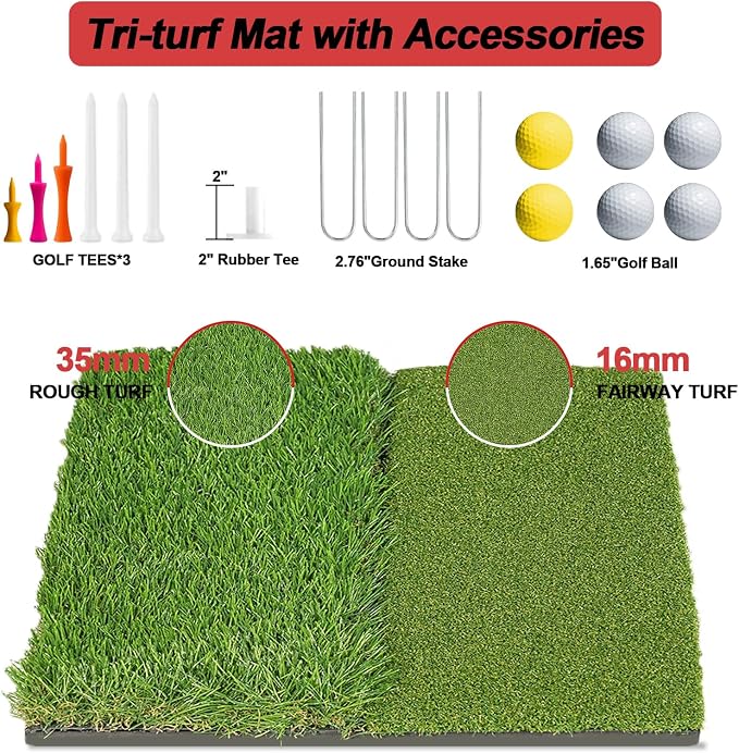 10x7ft Golf Practice Net for Backyard Driving, All-in-1 Outdoor Indoor Hitting - Image 5
